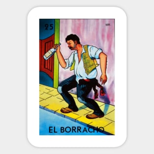 El Borracho Loteria Mexicana Sticker